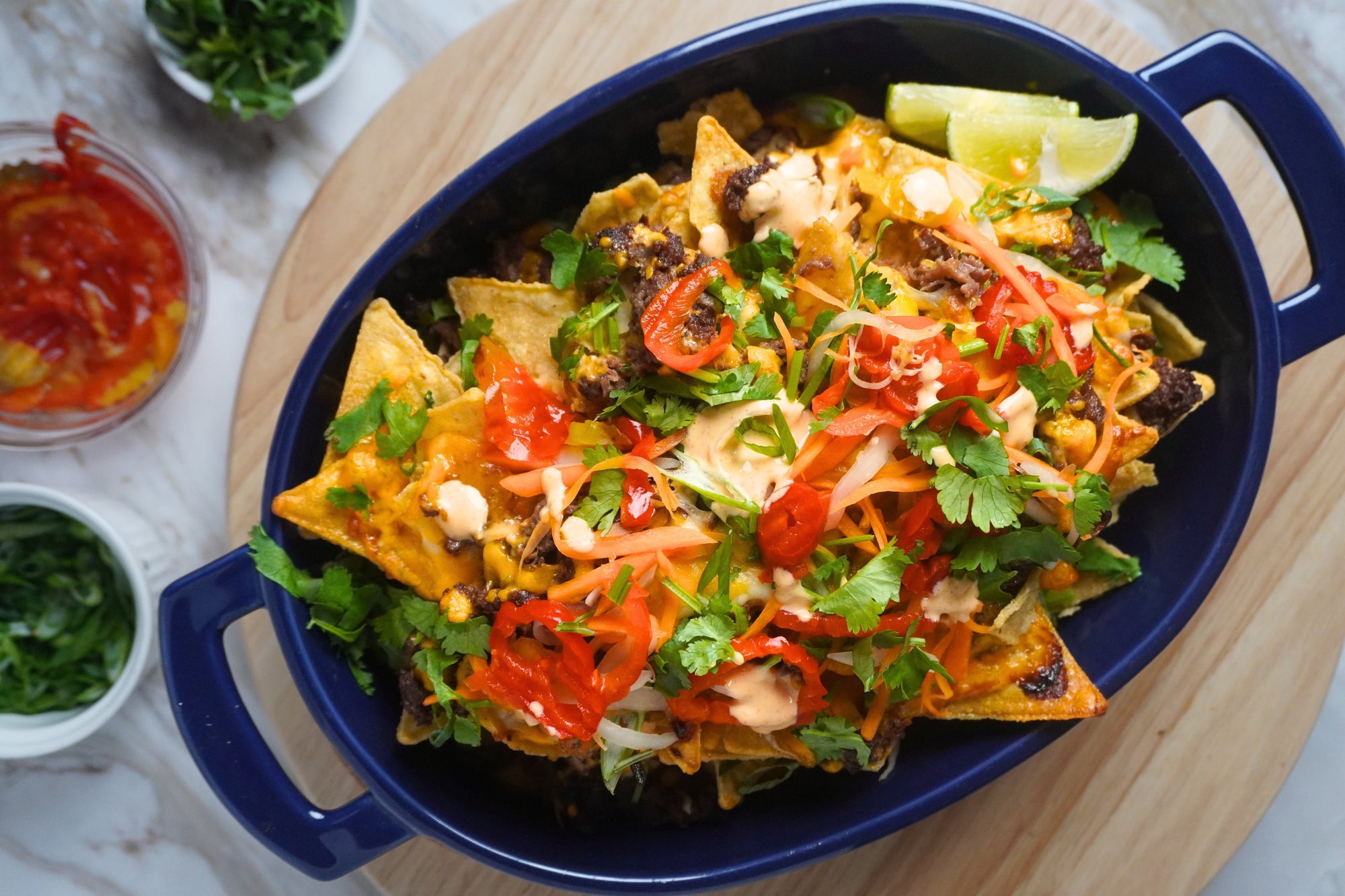 Vietnamese-Inspired Loaded Beef Nachos