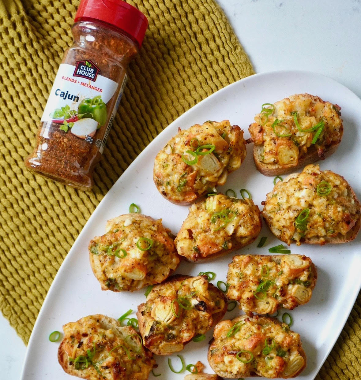 Shrimp & Imitation Crab Cajun Toast